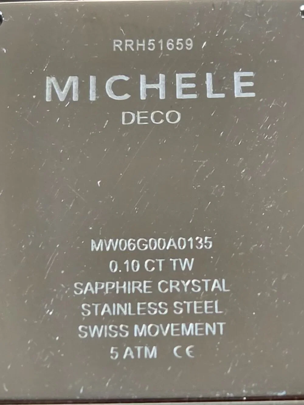 Michele Limited Edition Deco‎ Madison Blue .10CTTW Dia Watch w/Sapphire Crystal